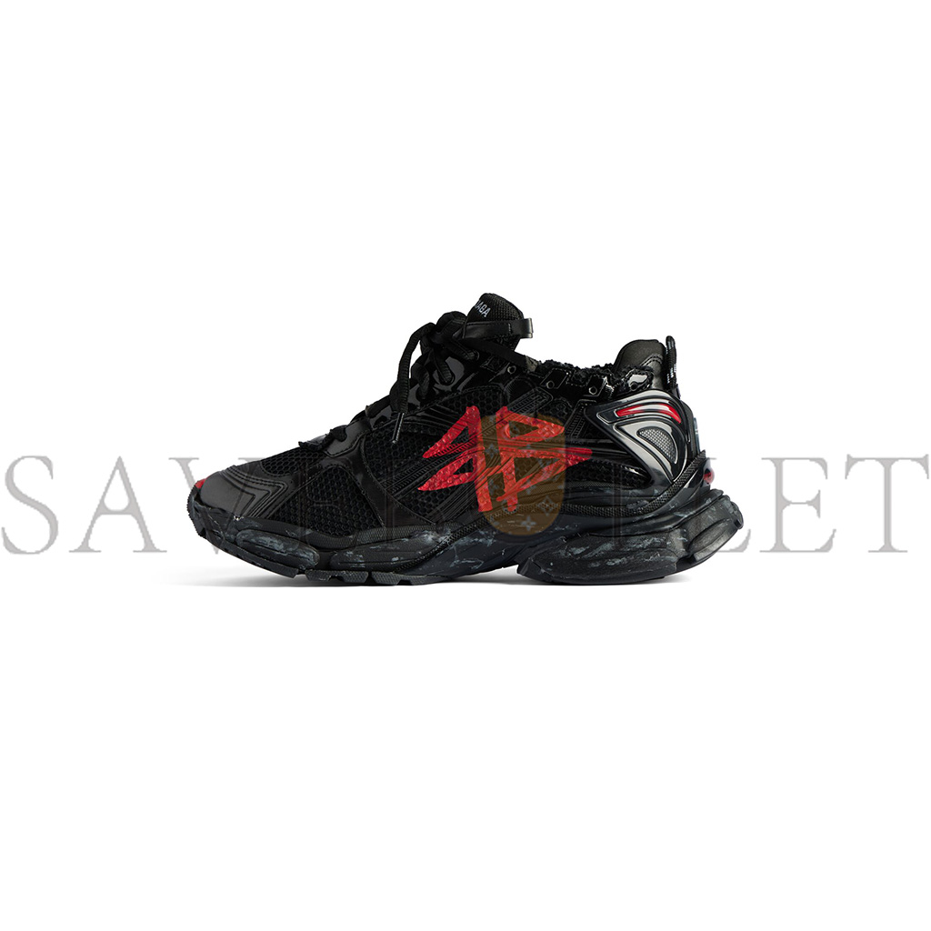 BALENCIAGA MEN'S RUNNER GRAFFITI SNEAKER IN BLACK BALENCIAGA MEN'S RUNNER GRAFFITI SNEAKER IN BLACK